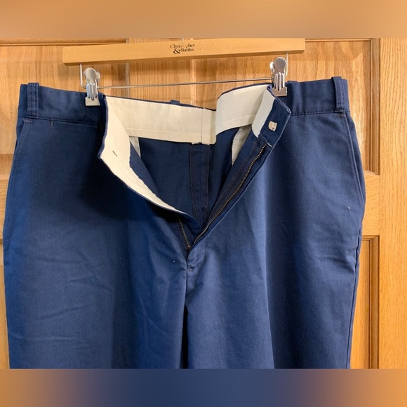 Vtg Work N'Sport Navy Pants 42X28 Polyester/Cotton Blend Workwear Made In USA - Picture 10 of 10